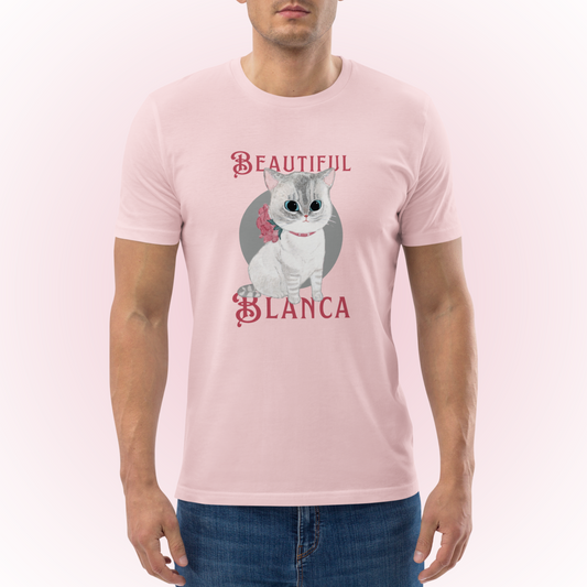 Ineffable Kitty Organic Cotton Beautiful Blanca T-Shirt Cotton Pink Lifestyle Front