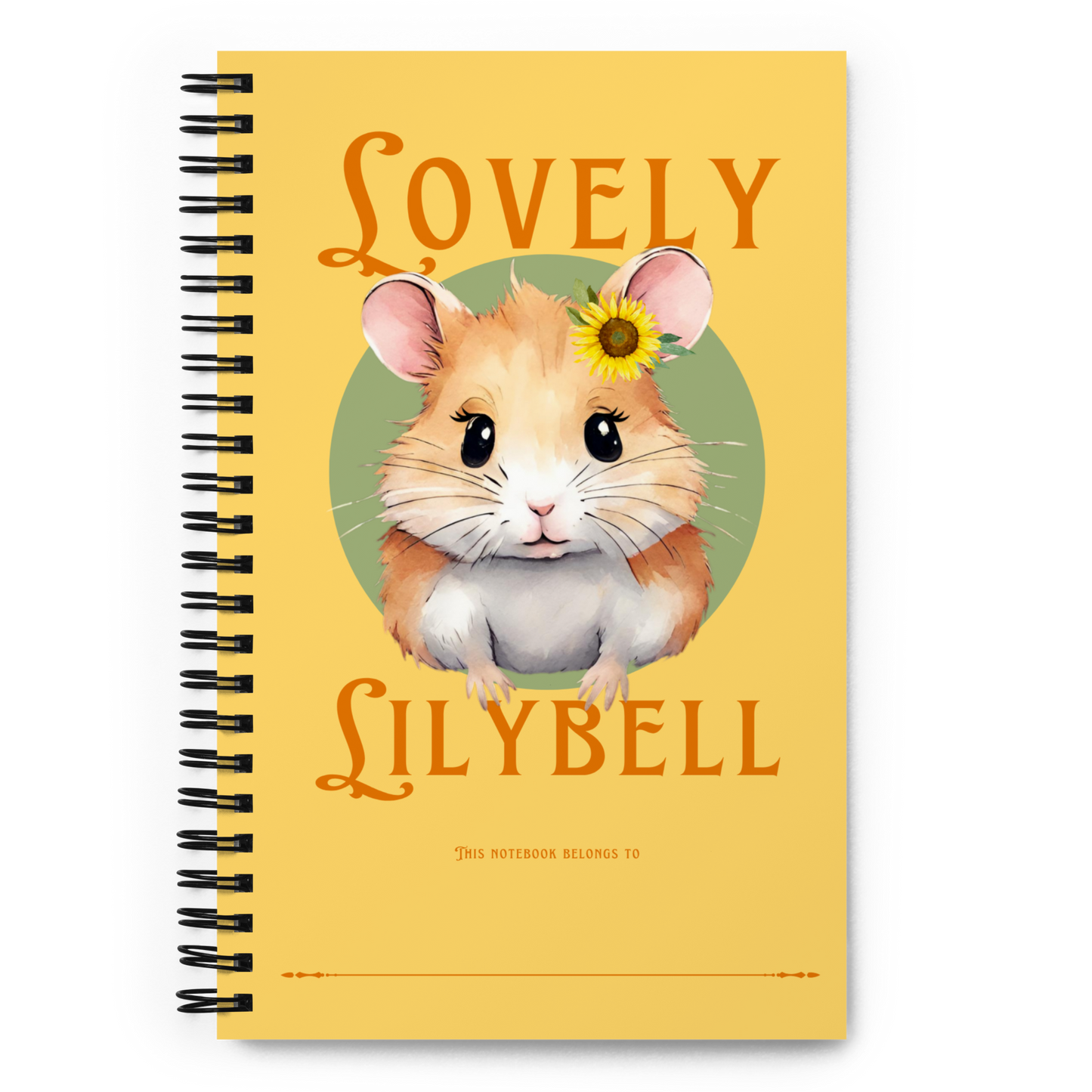 Ineffable Kitty Lovely Lilybell Spiral Notebook Front