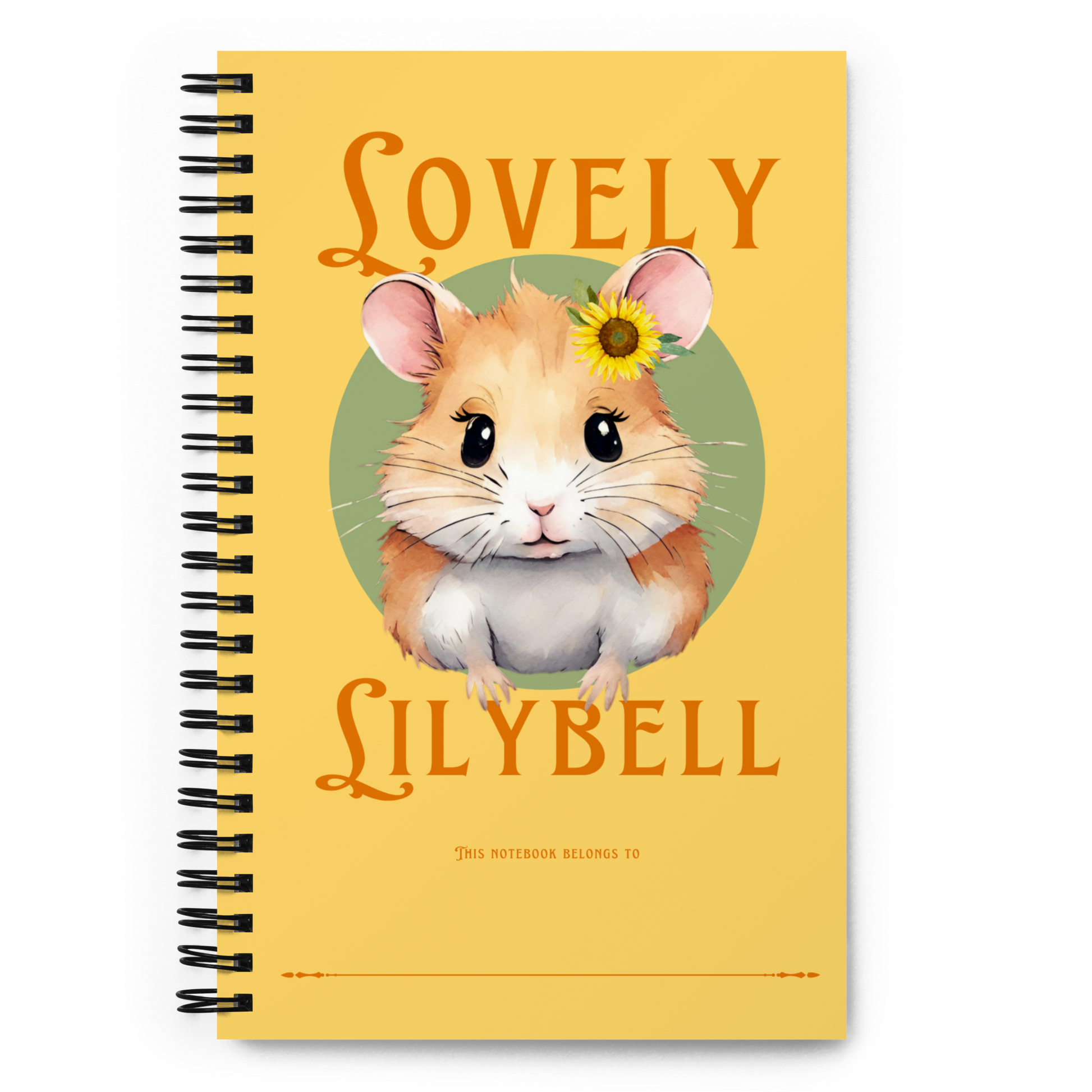 Ineffable Kitty Lovely Lilybell Spiral Notebook Front