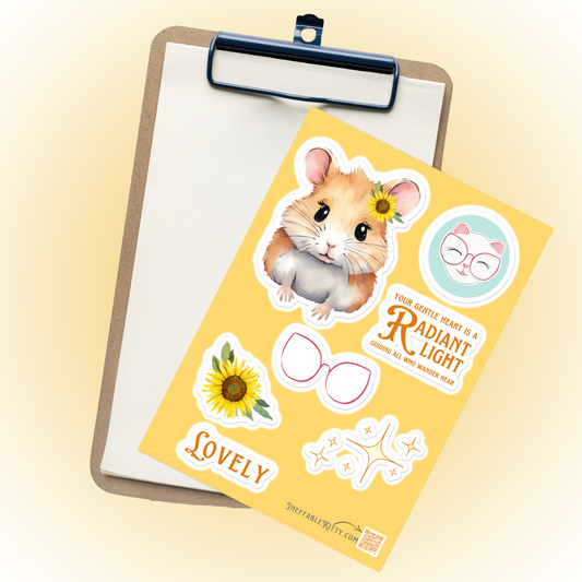 Ineffable Kitty Lovely Lilybell Hamster Sticker Sheet Front