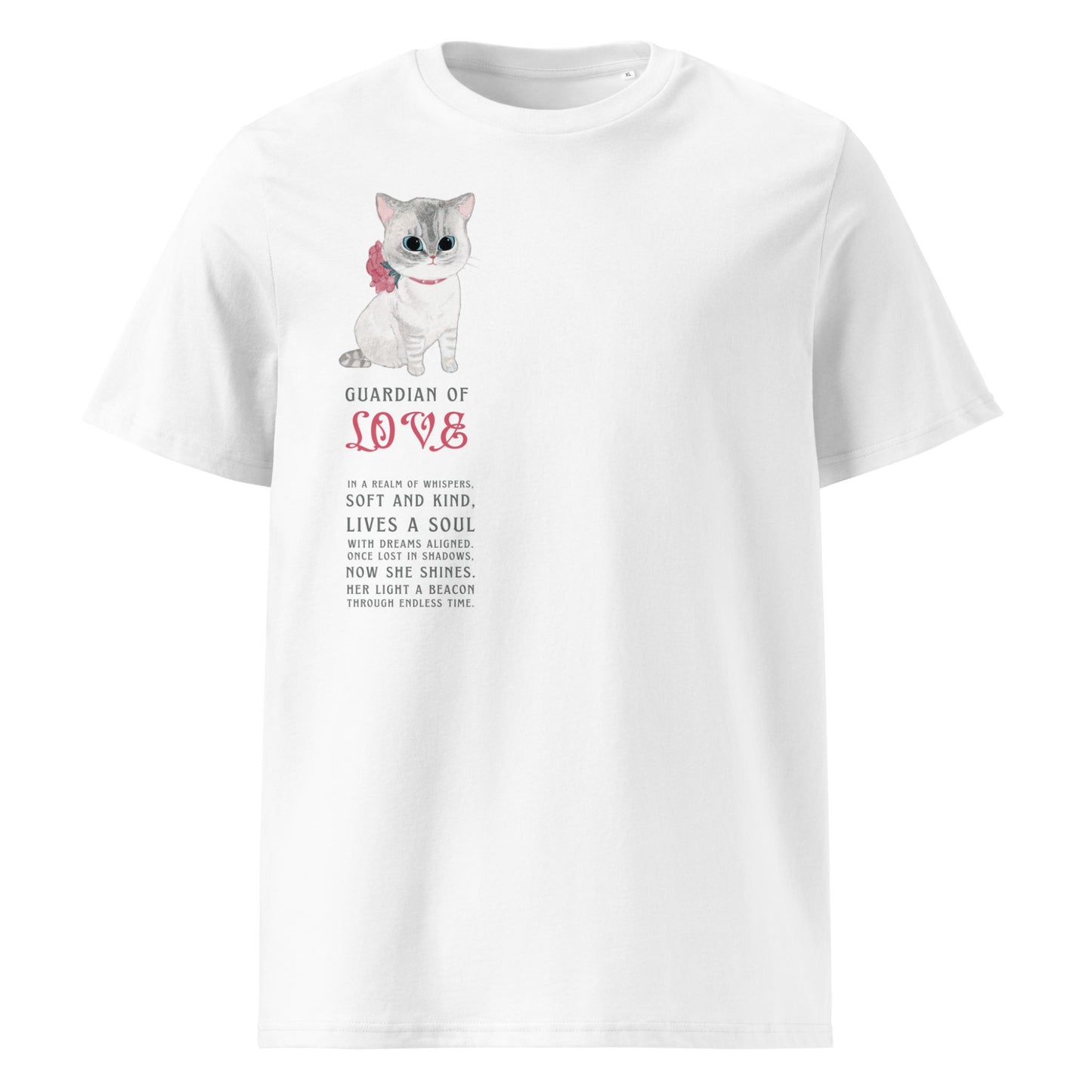 Ineffable Kitty Poem T-Shirt Organic Cotton White Front